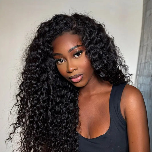 Frodio 26" Veralux™ Blend Human Hair 3in1 Half Wig Curly Hair Ready To Wear Shaggy Waves Big Hair Curly Hair Wig